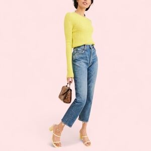 AGOLDE × ANTHRO Jeans Ripley Highrise Slim Straight Button-Fly Crop Ankle  27